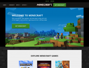 Latest minecraft.net screenshot